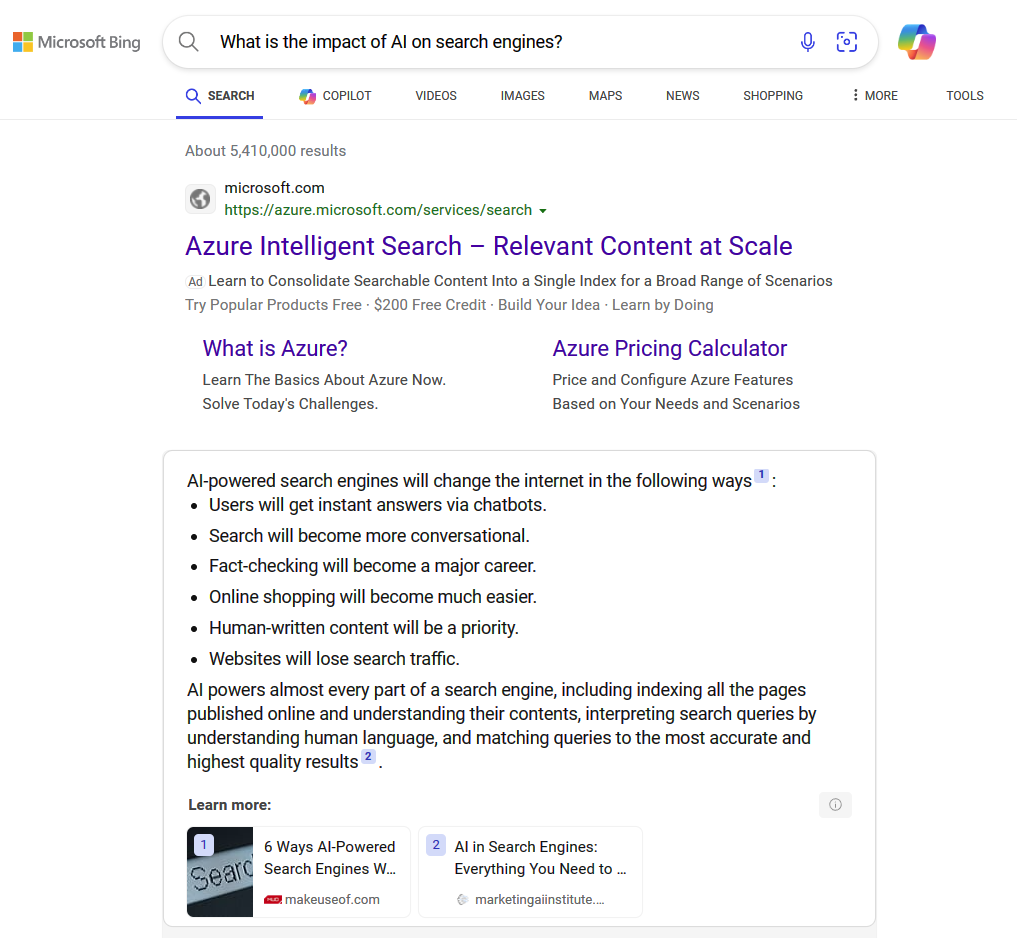 microsoft bing
