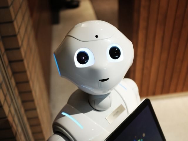 Pepper, a semi-humanoid robot from Softbanks Robotics that can recognize faces and basic emotions.