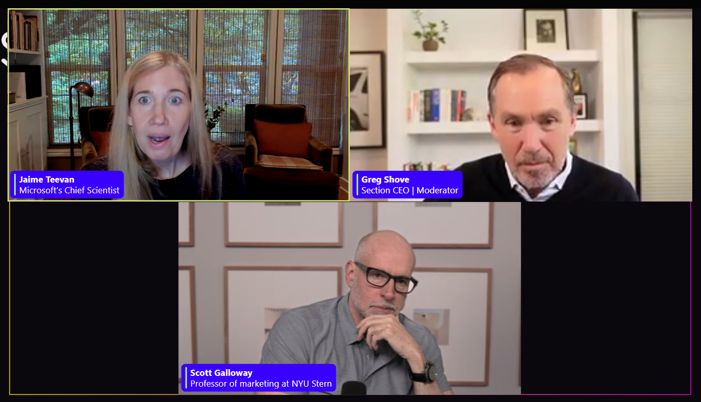 Interview with Microsoft's Jaime Teevan and Scott Galloway