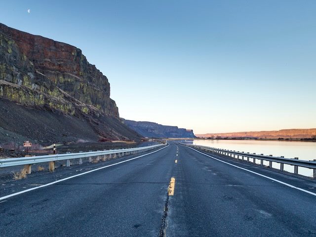 guardrails on an open highway 