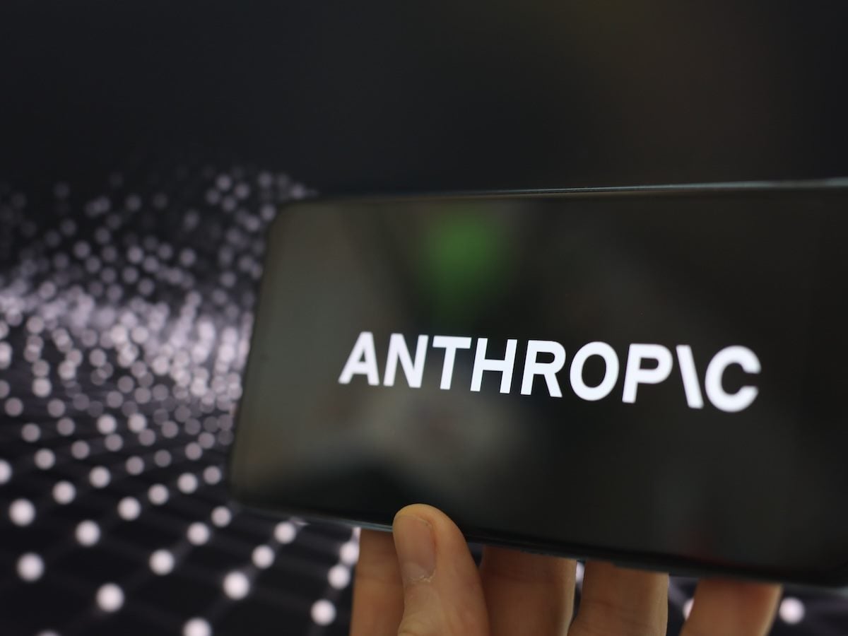 Anthropic logo on smartphone