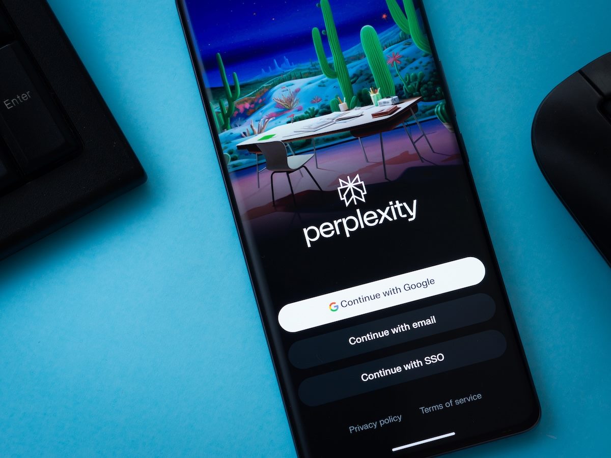 Perplexity app displayed on smartphone screen