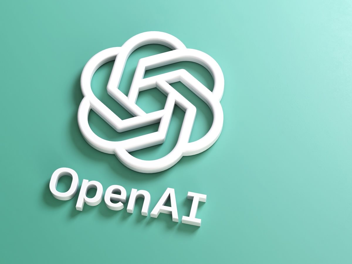OpenAI logo on green background