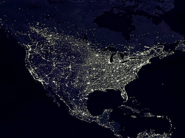 NASA - night lights over the US