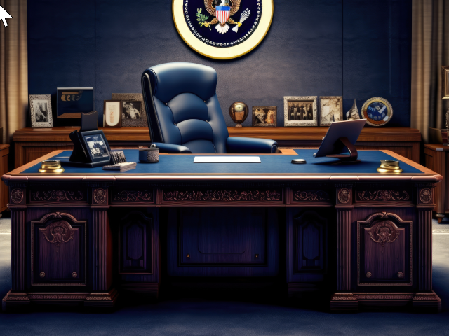 Desk of the office of the president of the United States of America