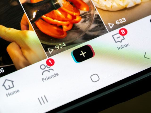 Inside the TikTok app 
