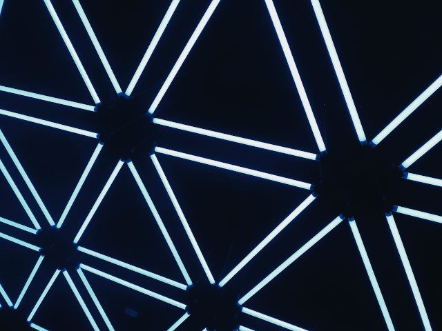 A group of triangle lights.