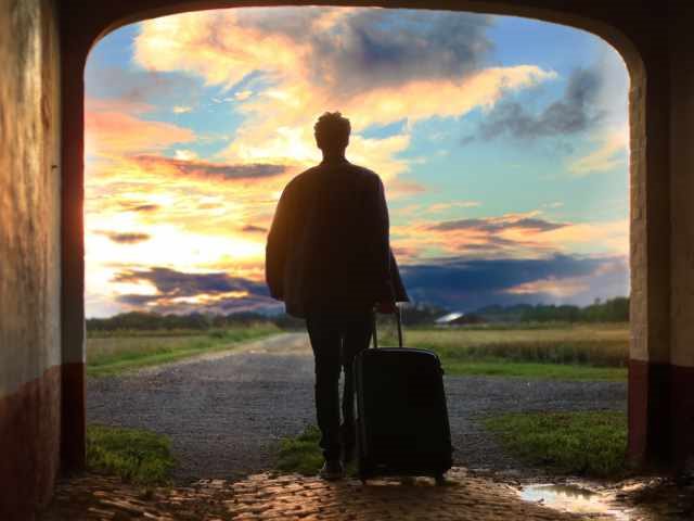 Man on a journey