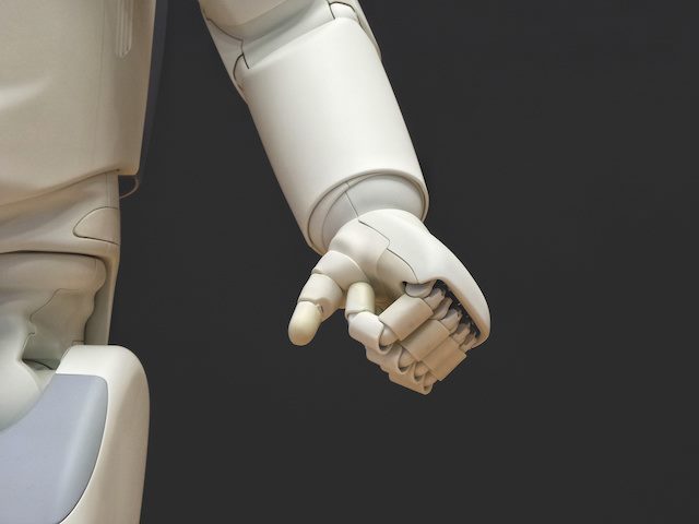 robot with a clenched fist