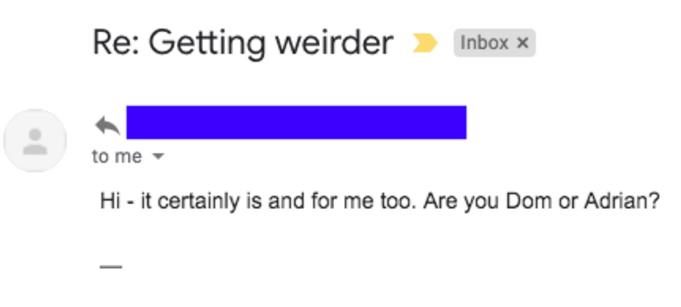 email exchange between CMSWire reporter and a sales rep