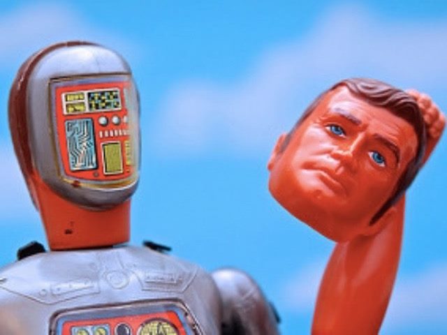 close up of vintage Maskatron action figure