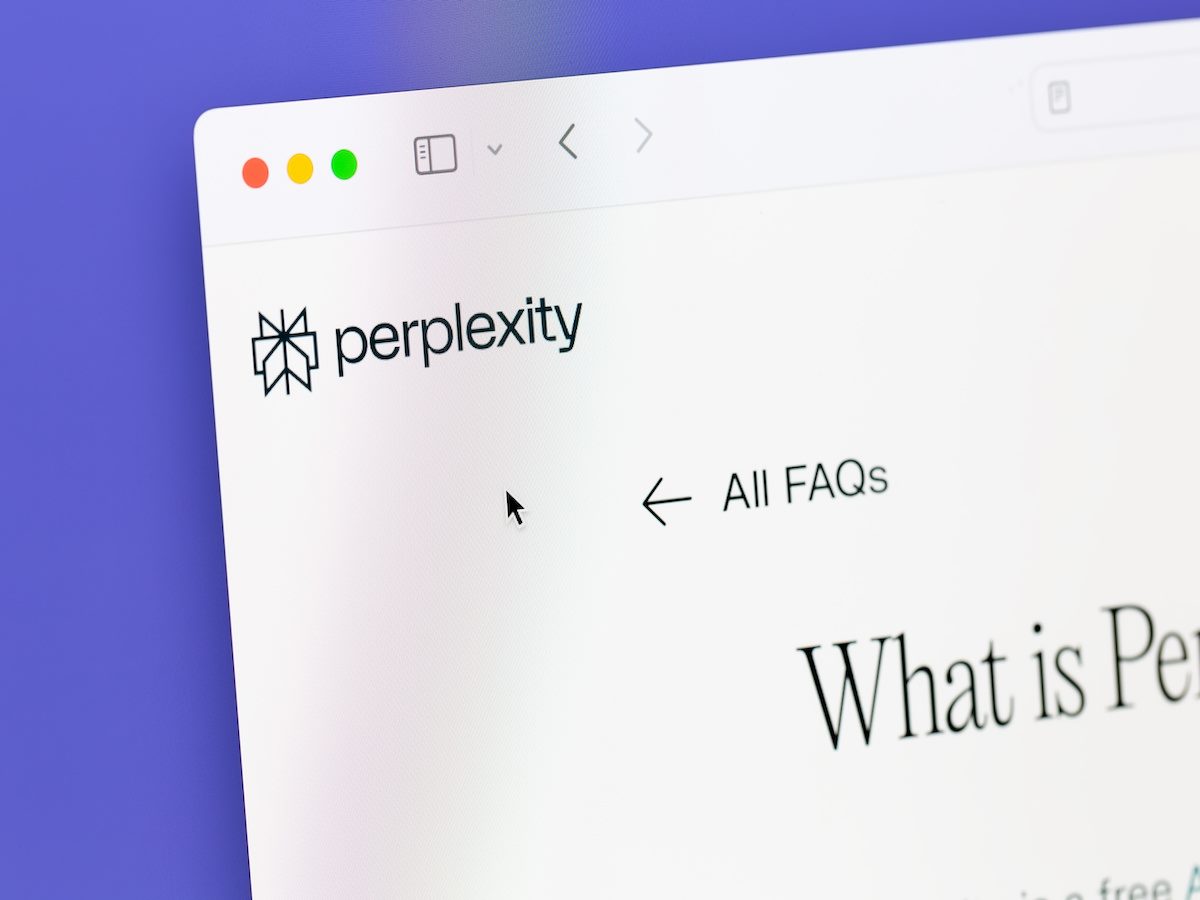 Perplexity AI website