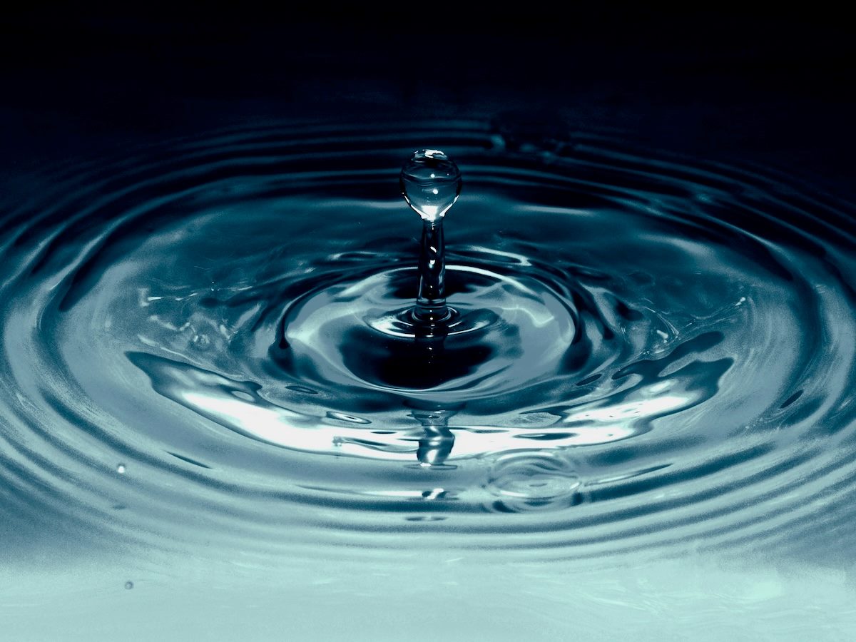 water droplet rippling out