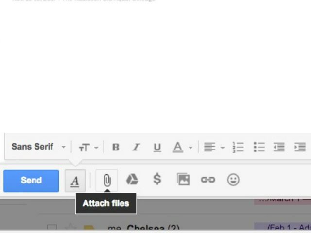 email attach files button