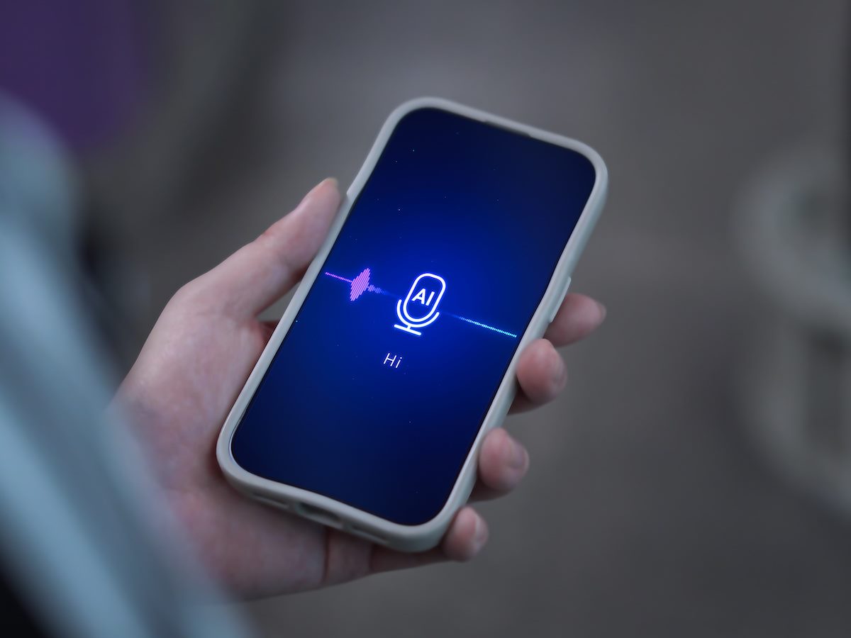 Person using personal AI agent assistant on a smartphone