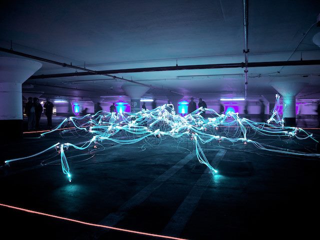 artist rendering of nervous system in lights