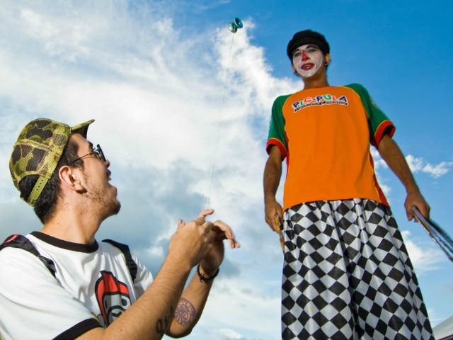 stilt walker