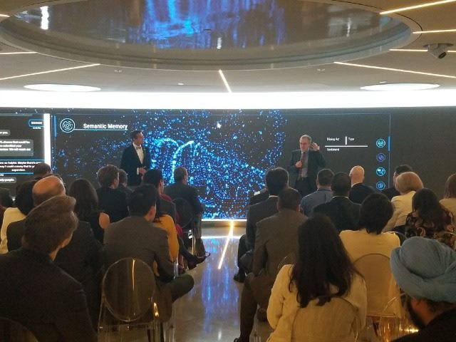 IPsoft CEO Chetan Dube and professor Chris Manning of Stanford University 