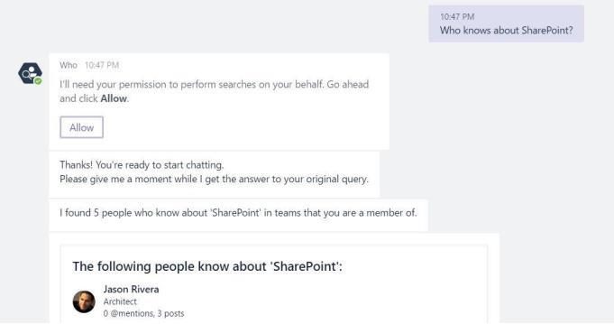 who bot sharepoint