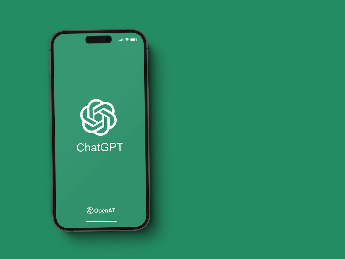 ChatGPT artificial intelligence chatbot app on the smartphone iPhone