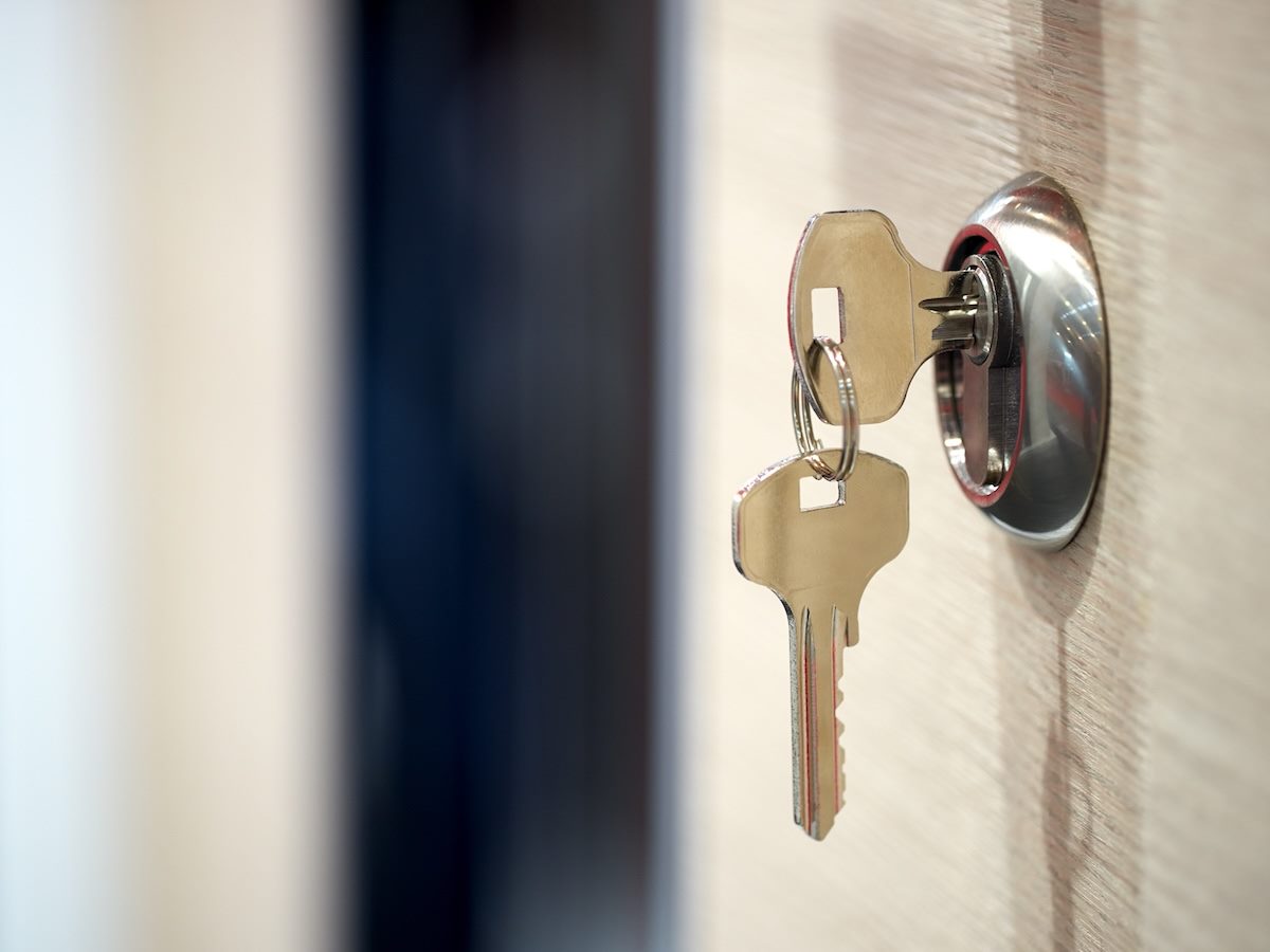 A key in a lock