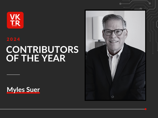 Myles Suer — one of the 2024 VKTR Contributors of the Year.