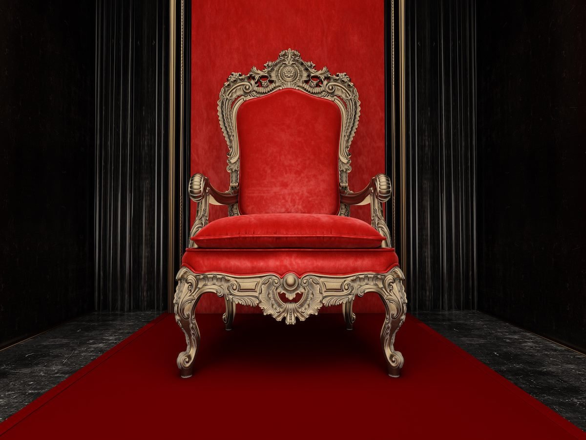 A red velvet throne