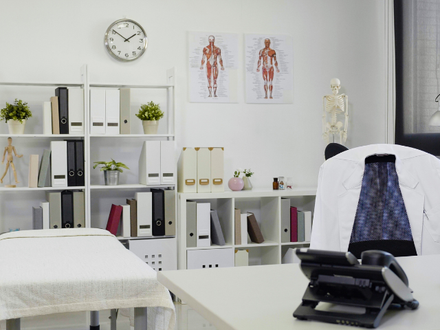 Inside a doctor's office 