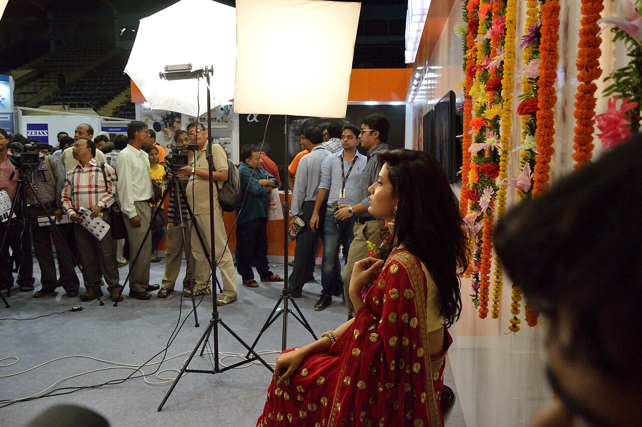 A fashion photo shoot session