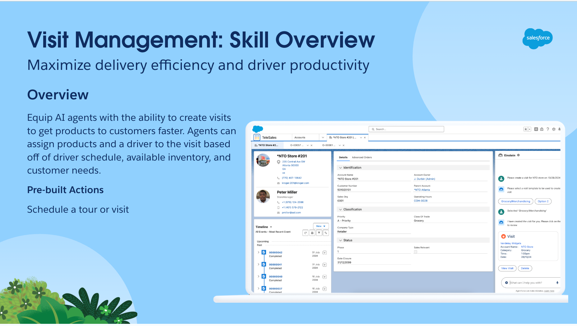 Visit management skills agentforce
