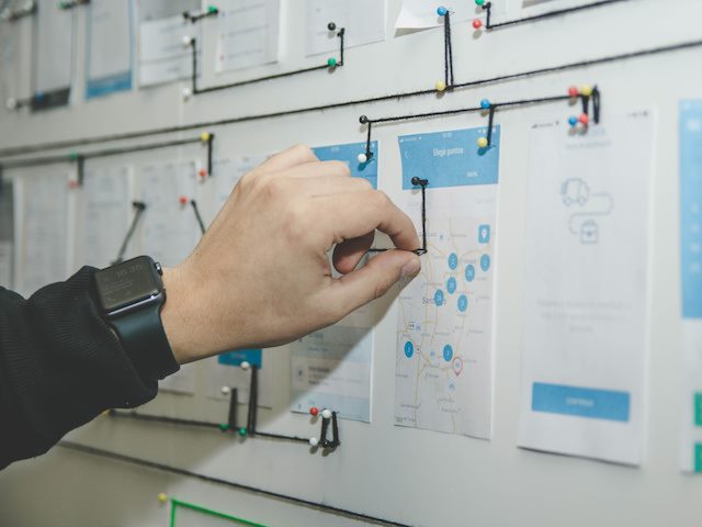 design exercise on a whiteboard