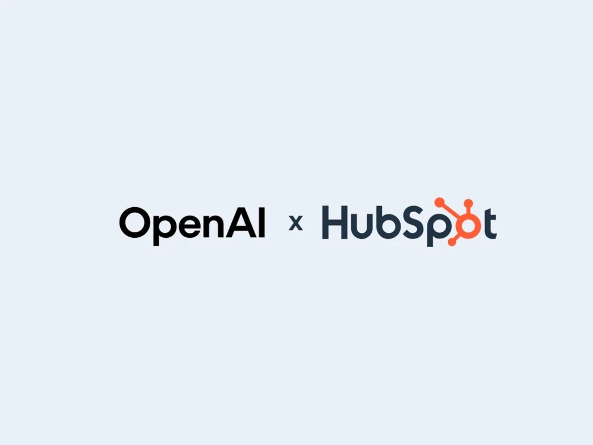 Graphic that combines the OpenAI and HubSpot logos.