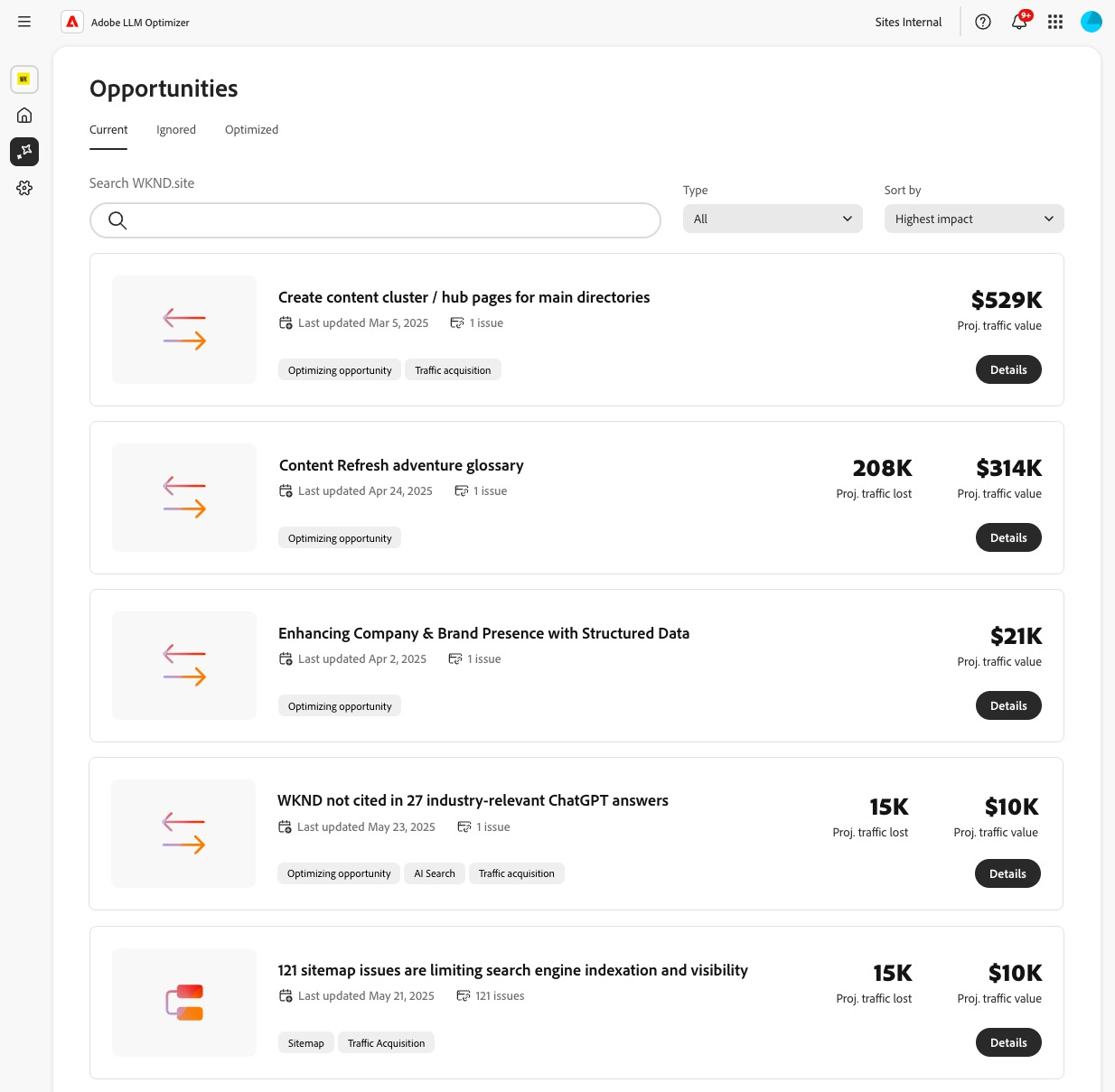 Adobe's LLM Optimizer surfaces opportunities to outpace competitors.