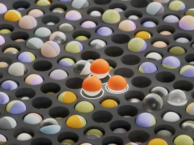 DeepMind 3D image abstract balls reminiscent of planets