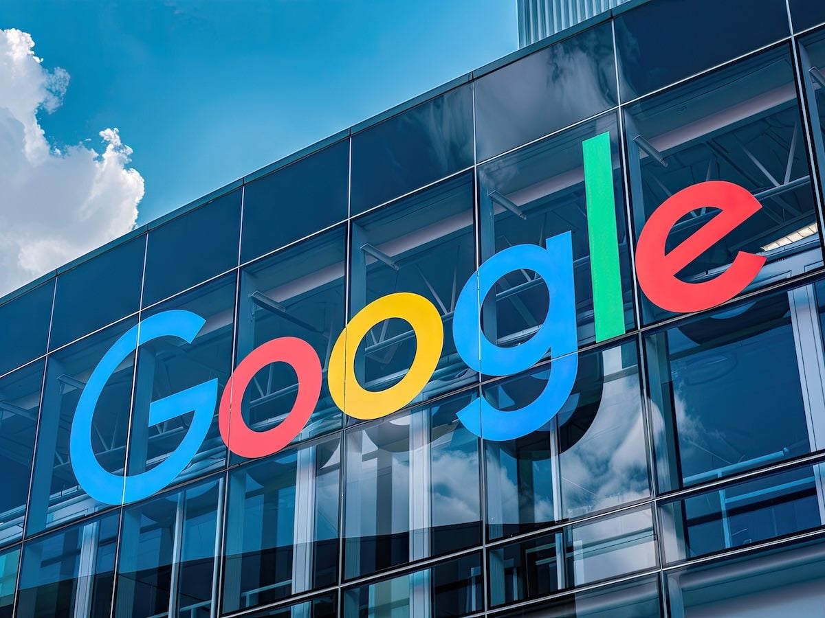Google logo on building