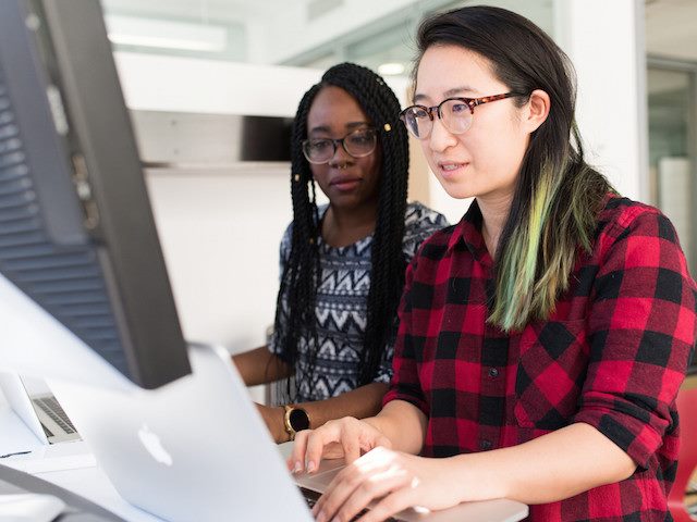 two developers hard at work