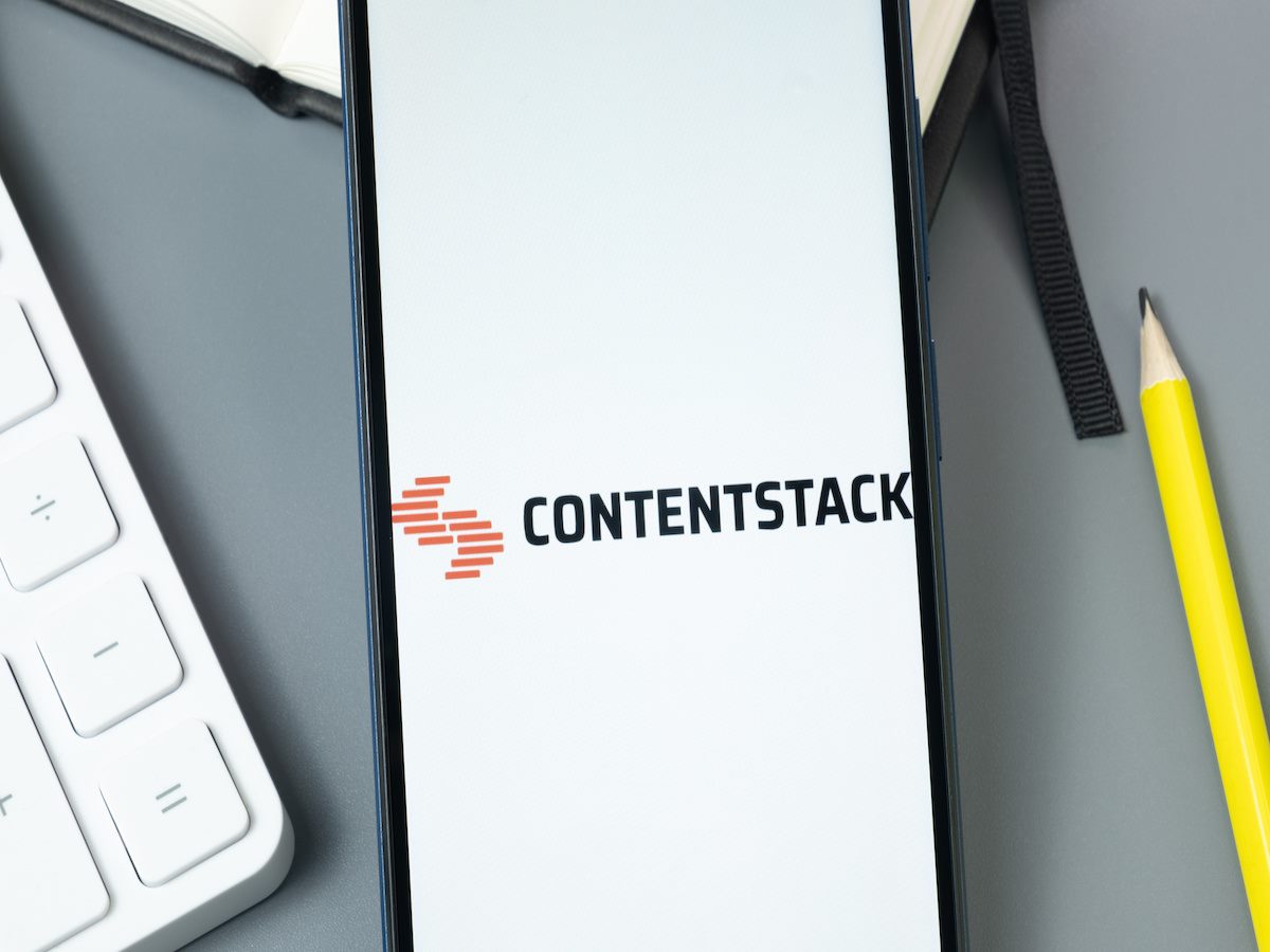 Contentstack Logo on Phone Screen