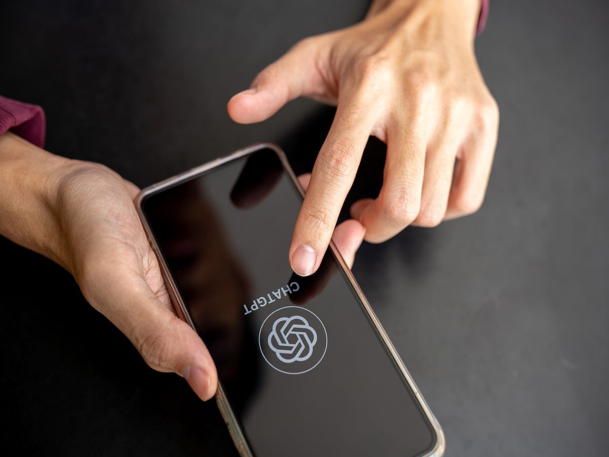 OpenAI logo on a smartphone