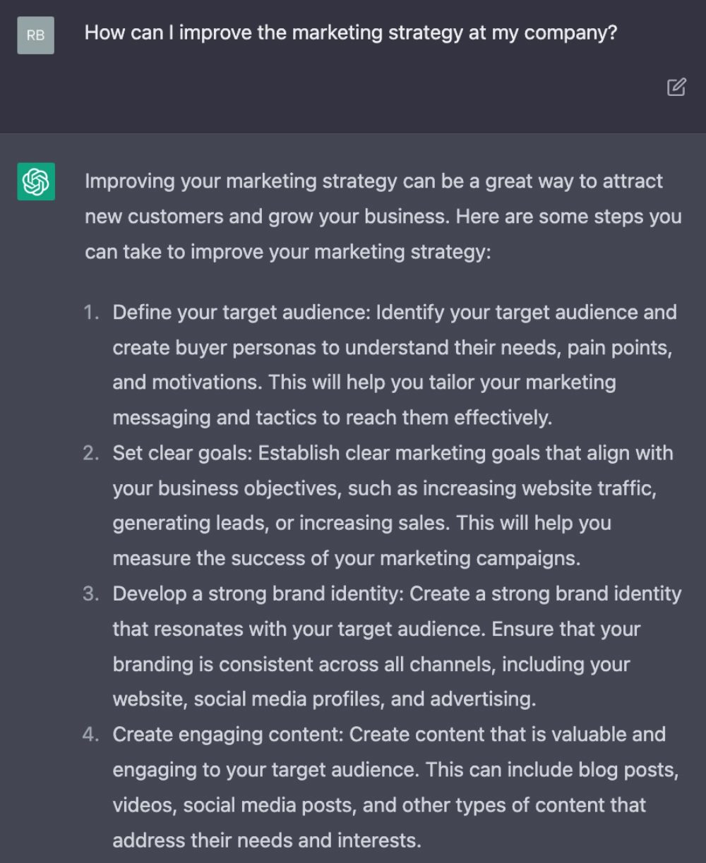 Screenshot of an interaction with GPT-3.5; text in article