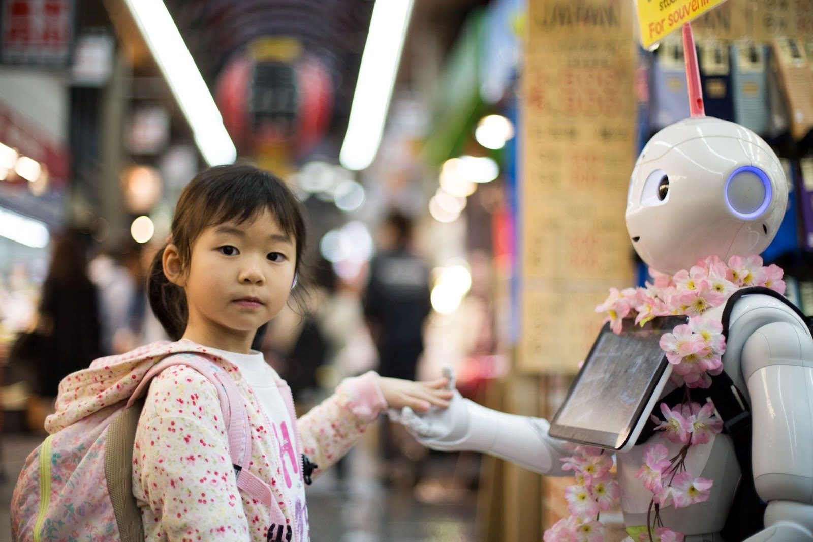 robot and child
