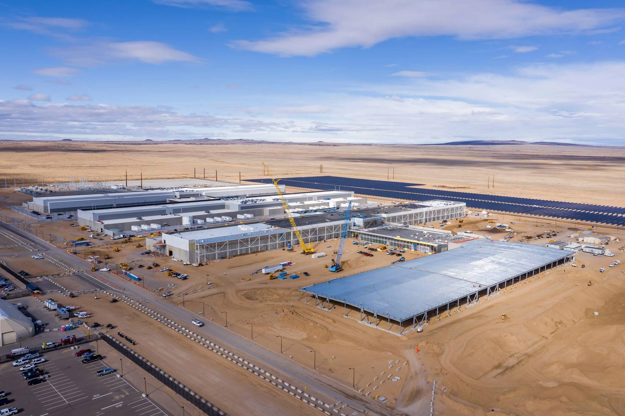 The construction of Meta’s Los Lunas data center.