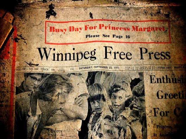 winnipeg free press front page 1971