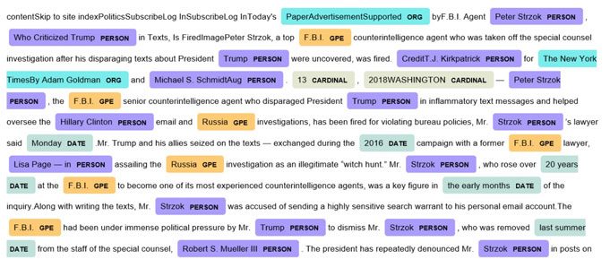 name entity recognition