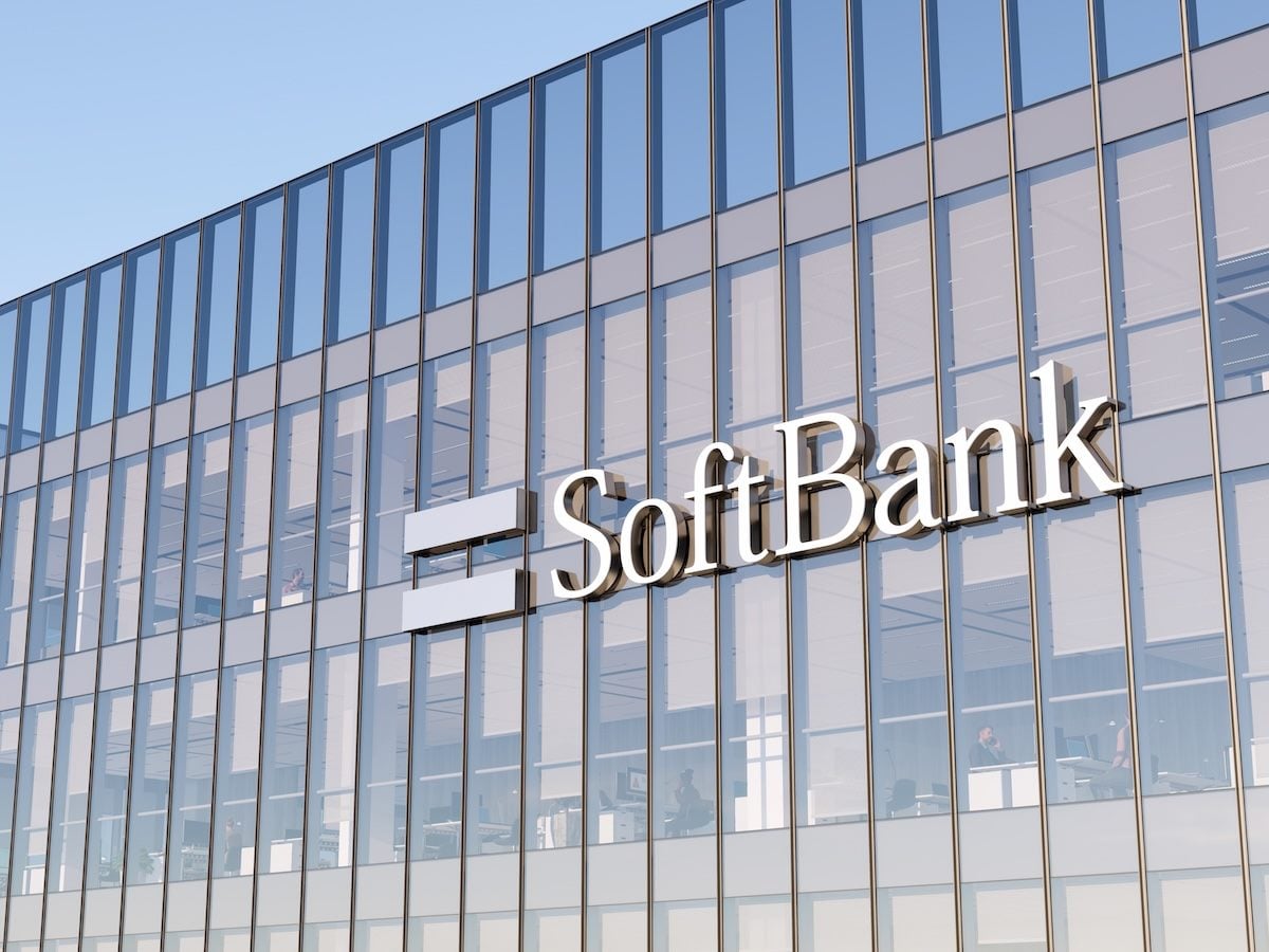 SoftBank Group Signage Logo on Top of Glass Building