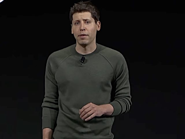 OpenAI founder Sam Altman speaks on stage at OpenAI's DevDay on Nov. 6, 2023.