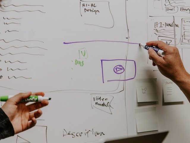 white board  web design exercise
