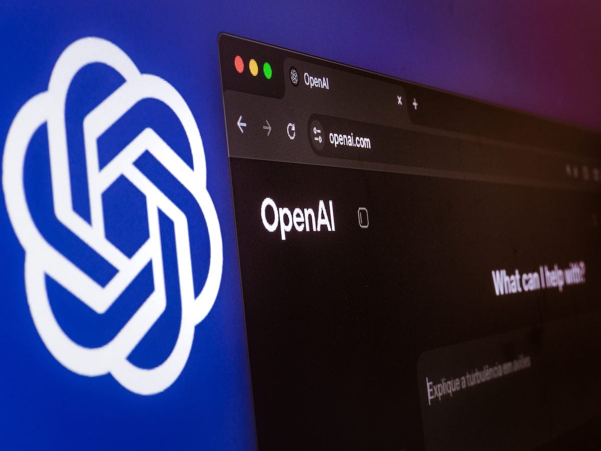 Close-Up of OpenAI Logo on Website