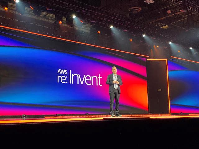 AWS CEO Andy Jassy delivers his signature marathon keyonte at re:Ignite 2019
