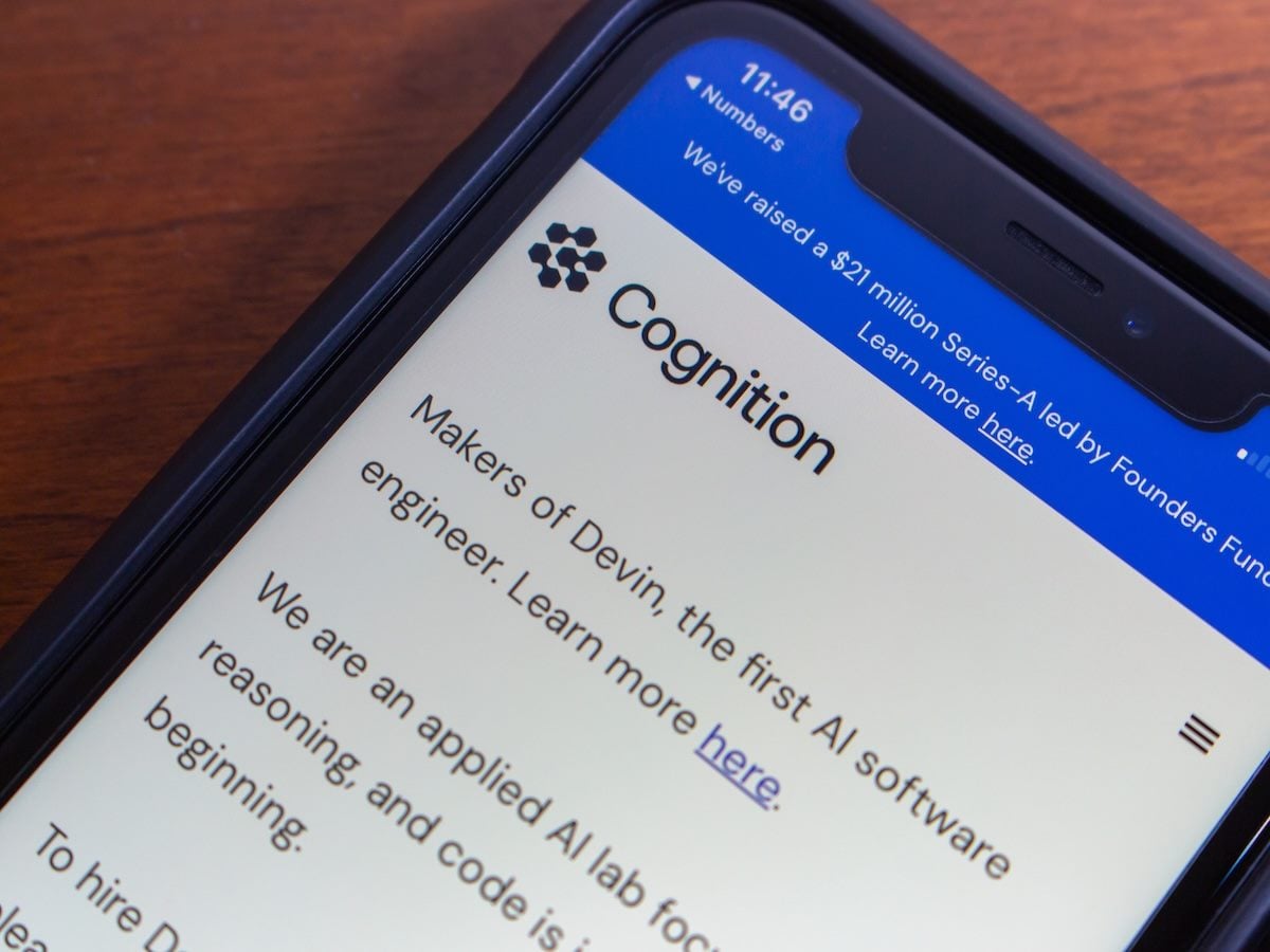 Cognition webpage on smartphone