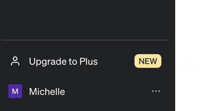 Click the "Upgrade to Plus" button to access plugins and web browsing features.